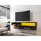 Manhattan Comfort Astor 70.86 Floating Entertainment Center, Rustic Brown and Yellow 222BMC94 - alternate 3